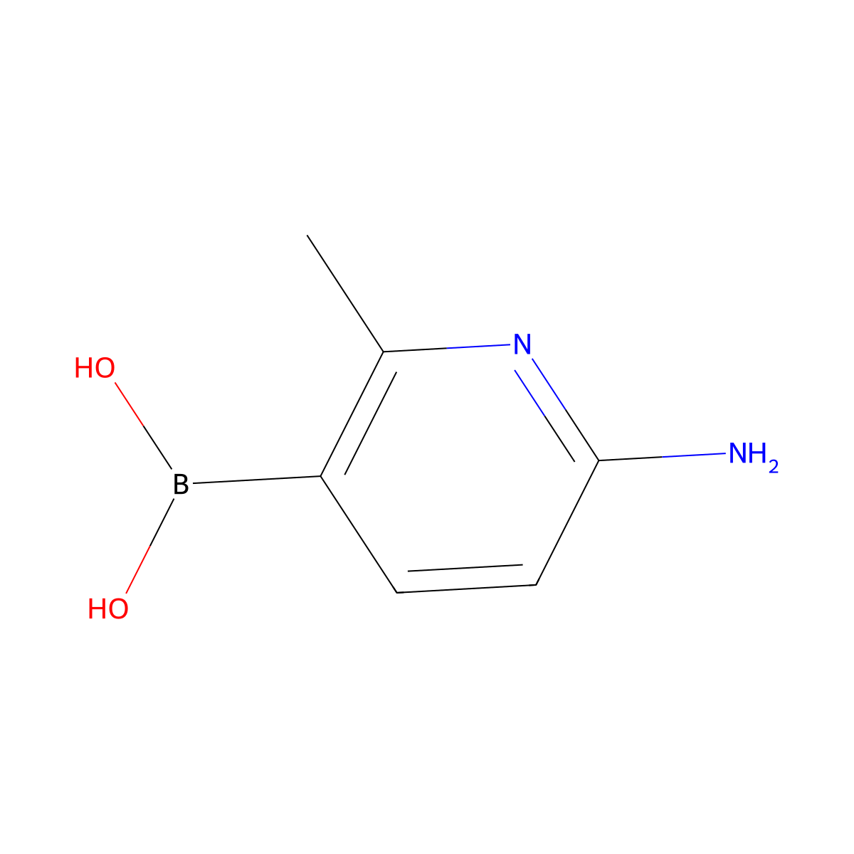 6-Amino-2-methylpyridine-3-boronic acid molecular structure, CAS 1807447-27-3