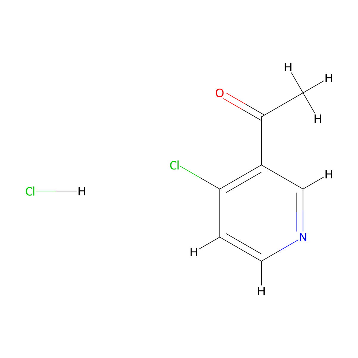 1-(4-Chloropyridin-3-yl)ethanone hydrochloride molecular structure, CAS 1807467-70-4