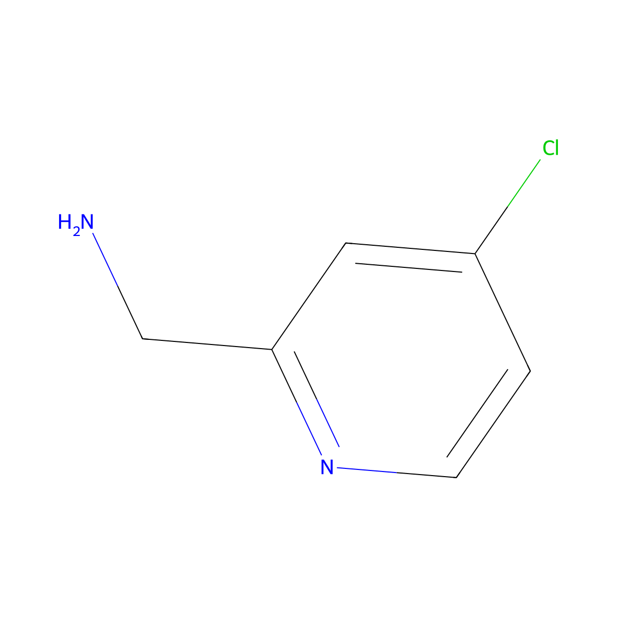 (4-Chloropyridin-2-yl)methanamine molecular structure, CAS 180748-30-5