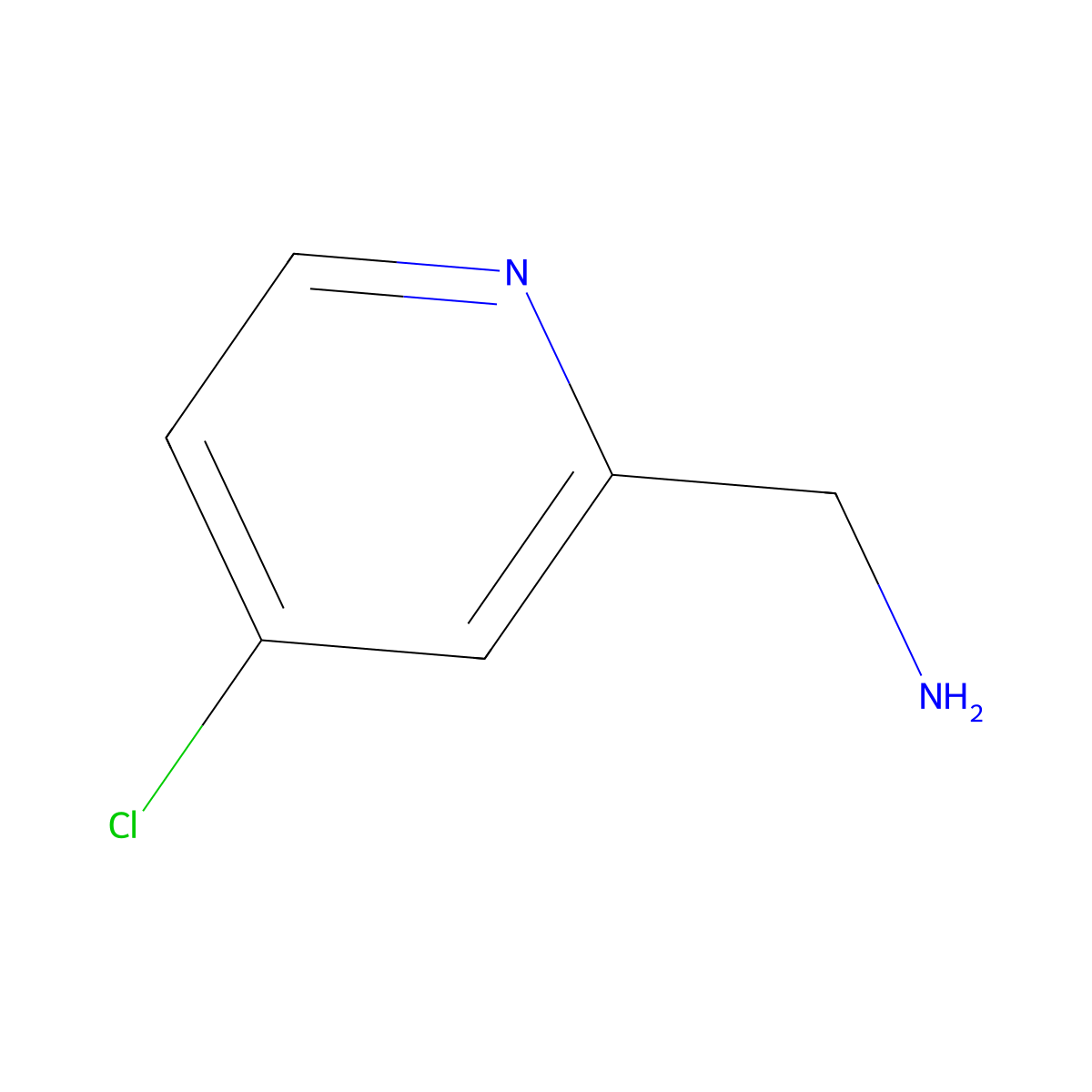 (4-Chloropyridin-2-yl)methanamine molecular structure, CAS 180748-30-5