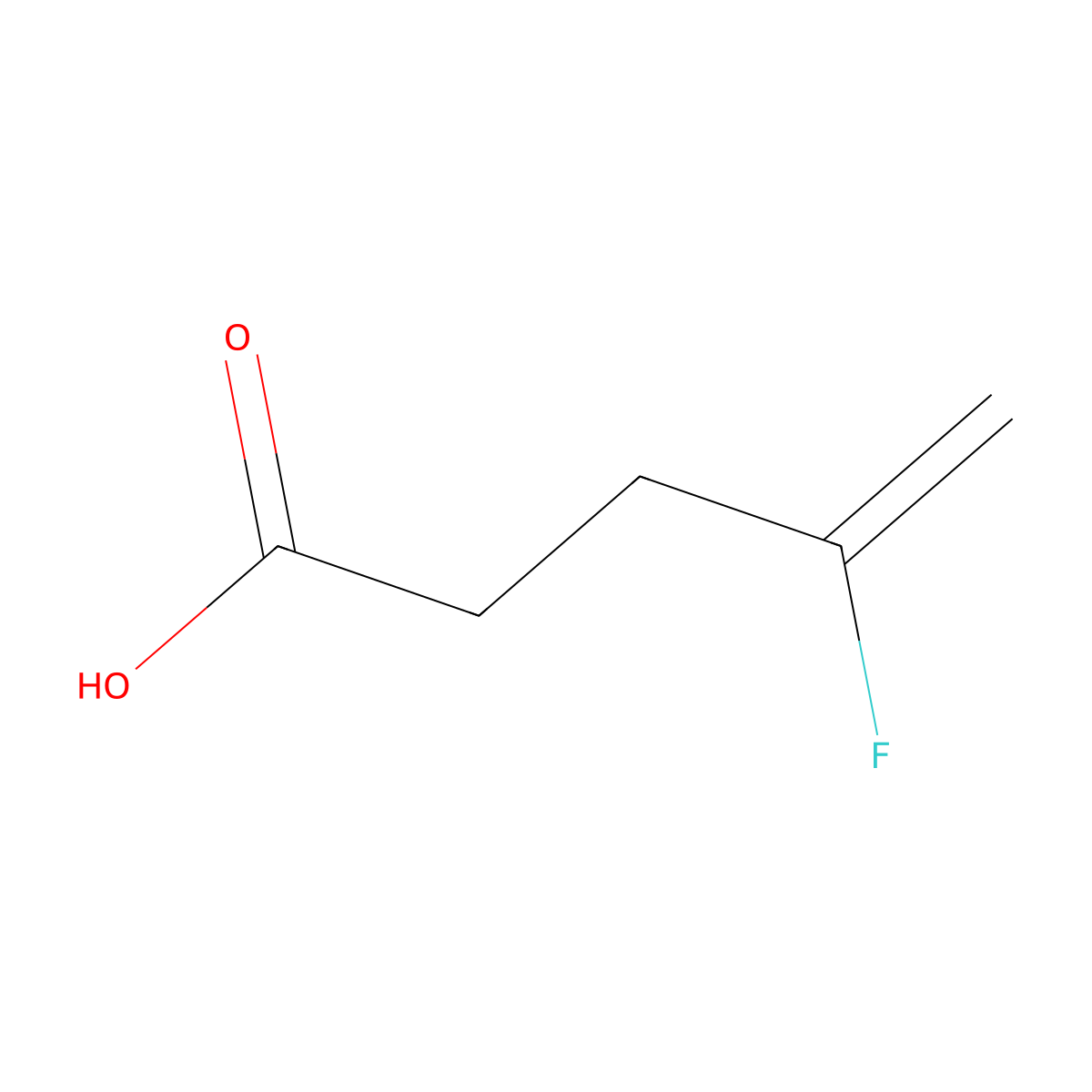 4-Fluoropent-4-enoic acid molecular structure, CAS 180748-68-9
