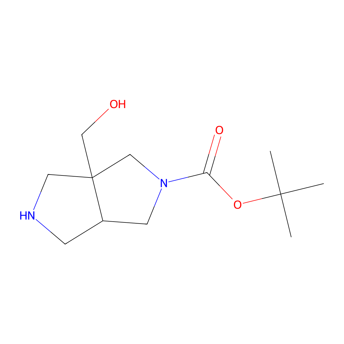 3a-Hydroxymethylhexahydropyrrolo[3,4-c]pyrrole-2-carboxylic acid tert-butyl ester molecular structure, CAS 1807498-73-2
