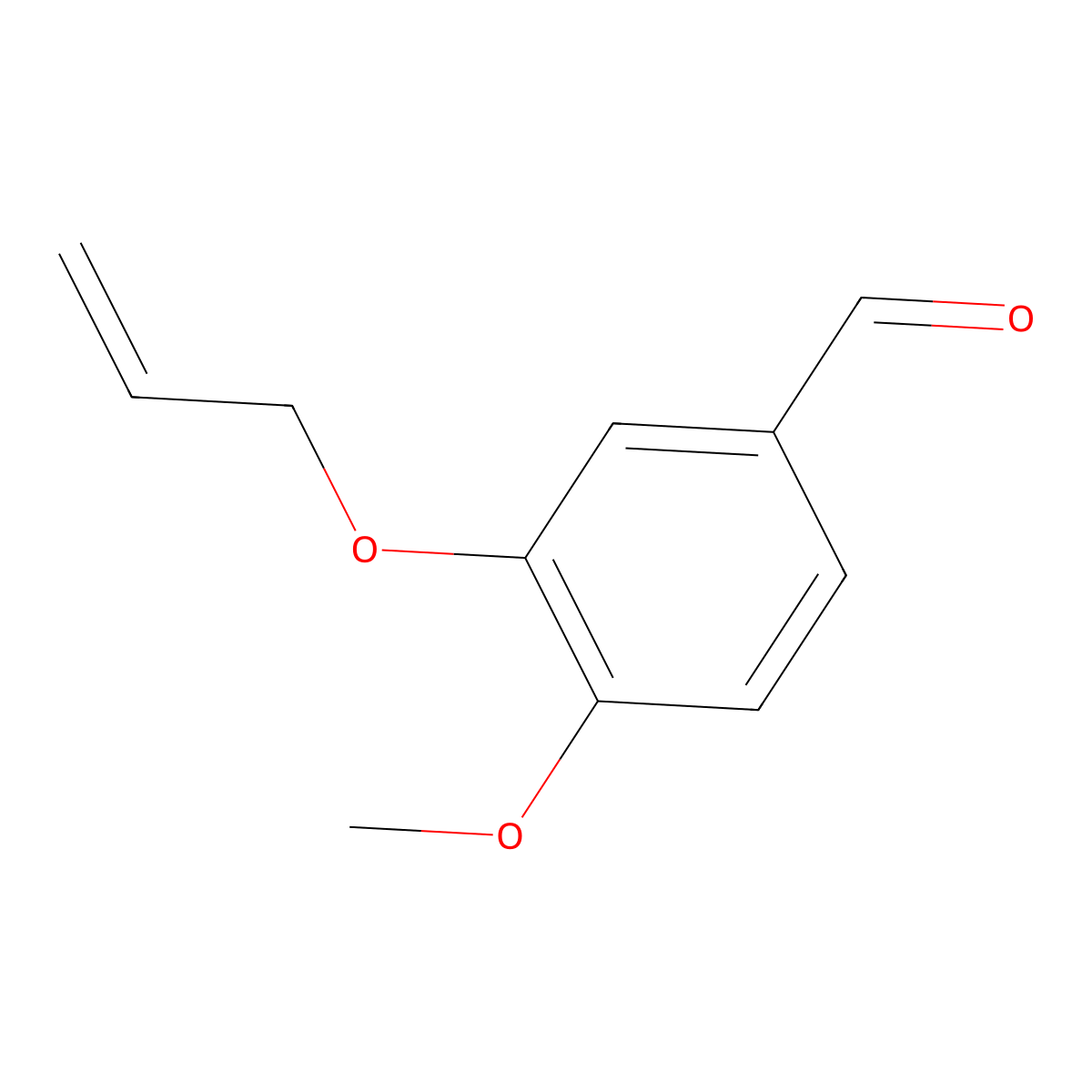 3-Allyloxy-4-methoxybenzaldehyde molecular structure, CAS 18075-40-6