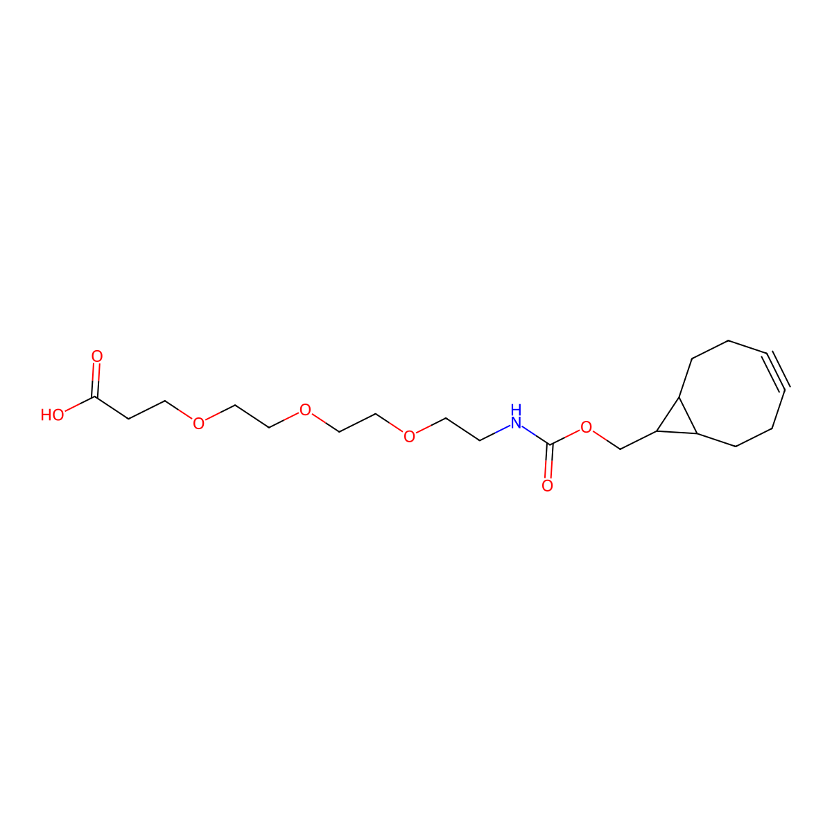 endo-BCN-PEG3-acid molecular structure, CAS 1807501-82-1