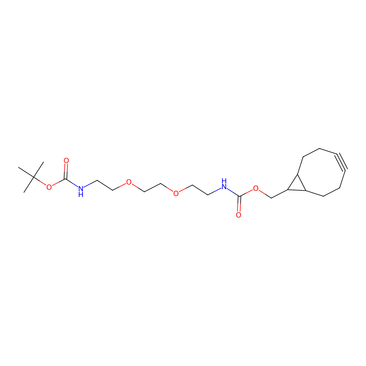 exo-BCN-PEG2-Boc-Amine molecular structure, CAS 1807501-87-6