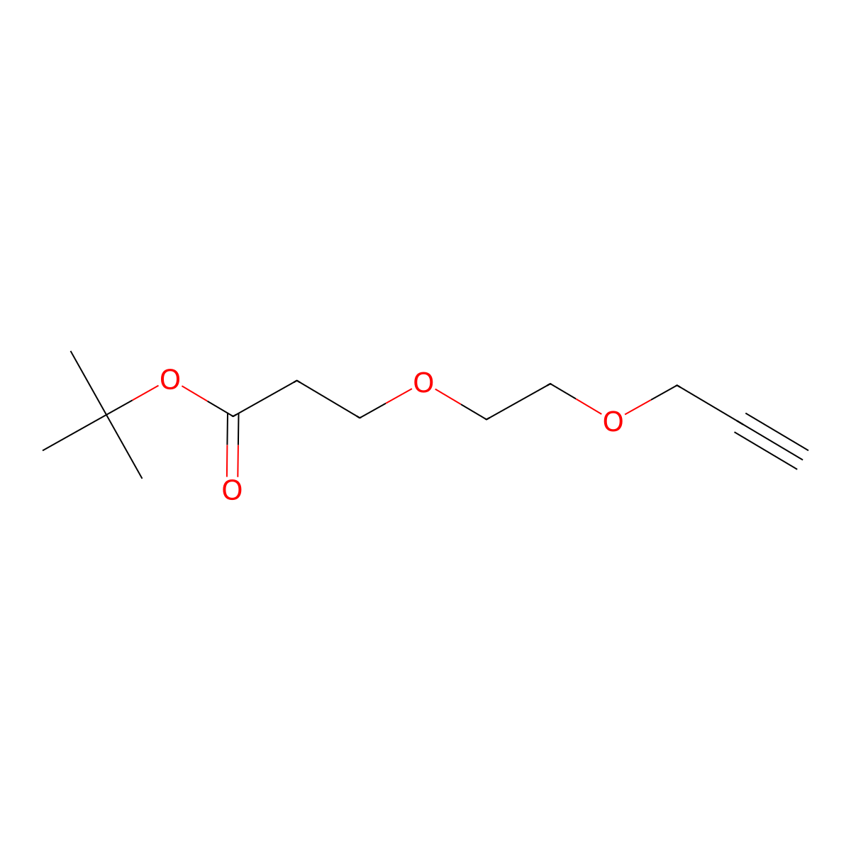 Propargyl-PEG2-t-butyl ester molecular structure, CAS 1807503-80-5