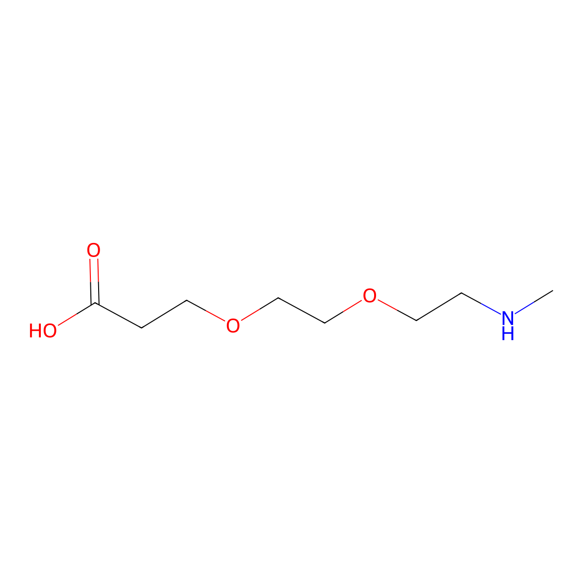 Methylamino-PEG2-acid molecular structure, CAS 1807503-87-2
