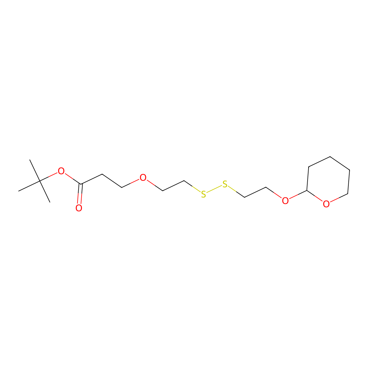 THP-SS-PEG1-t-butyl ester molecular structure, CAS 1807503-88-3