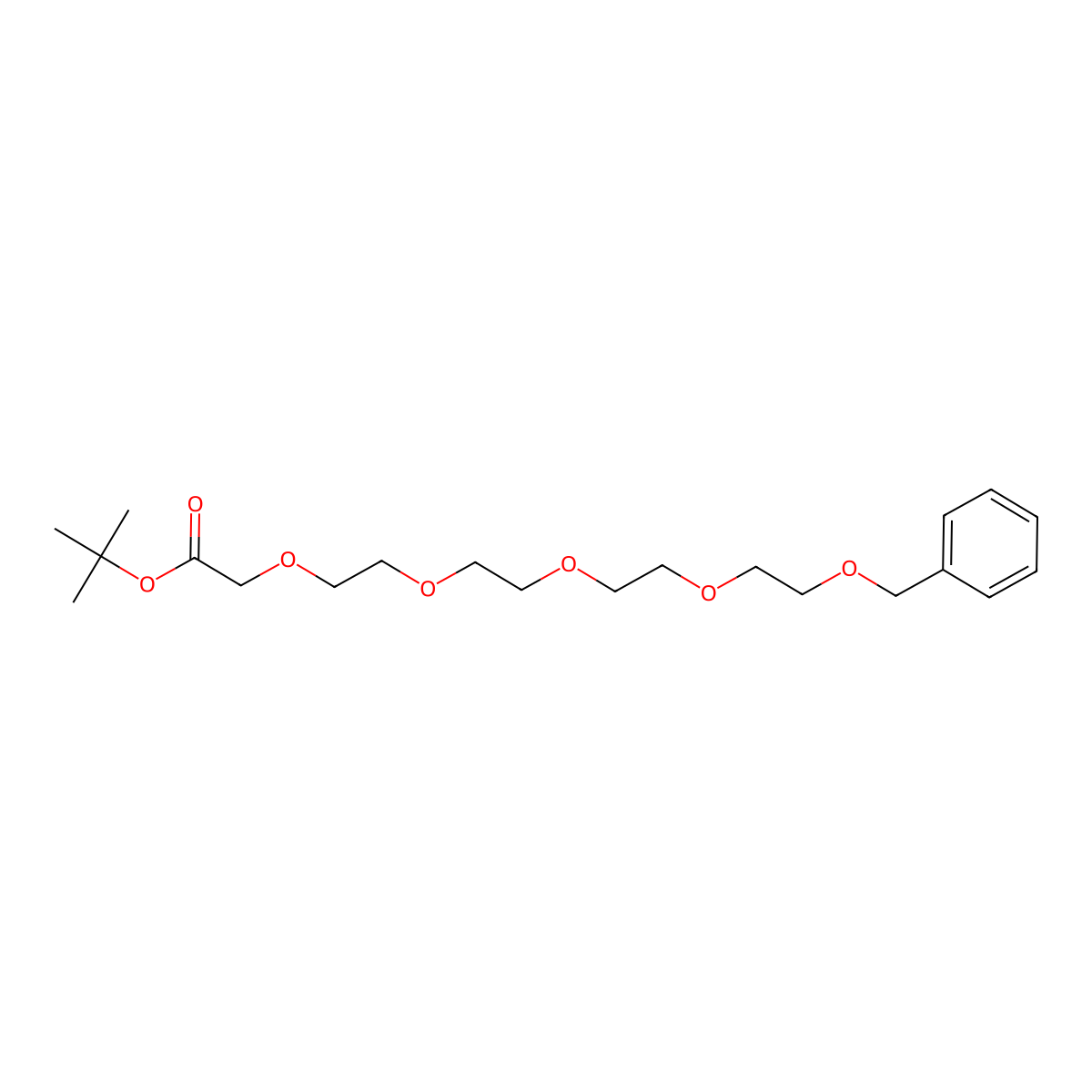 Benzyl-PEG5-CH2CO2tBu molecular structure, CAS 1807503-89-4