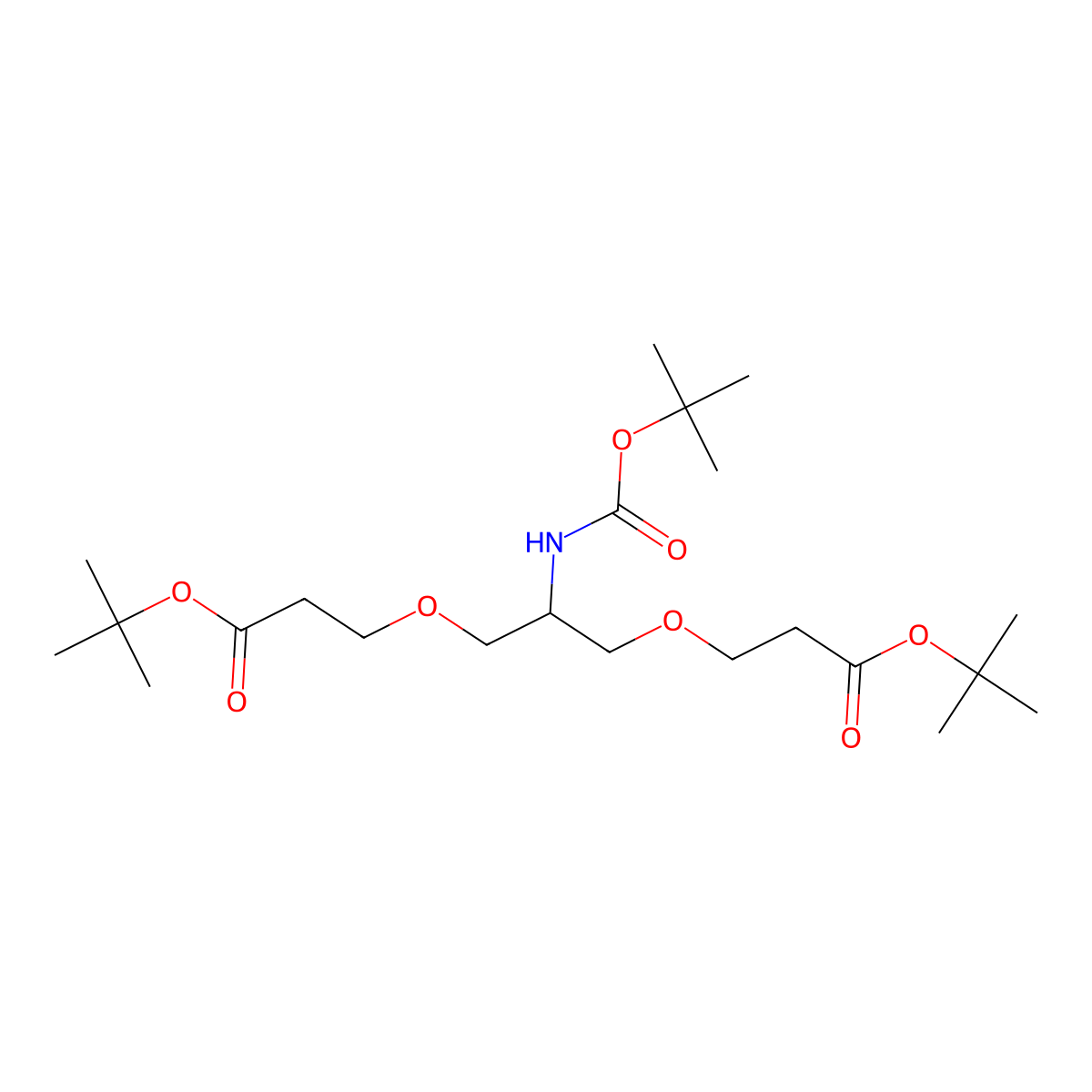 2-(t-Butoxycarbonylamido)-1,3-bis (t-butoxycarbonylethoxy)propane molecular structure, CAS 1807503-91-8
