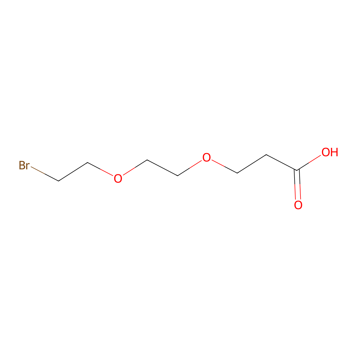 Bromo-PEG2-acid molecular structure, CAS 1807503-92-9