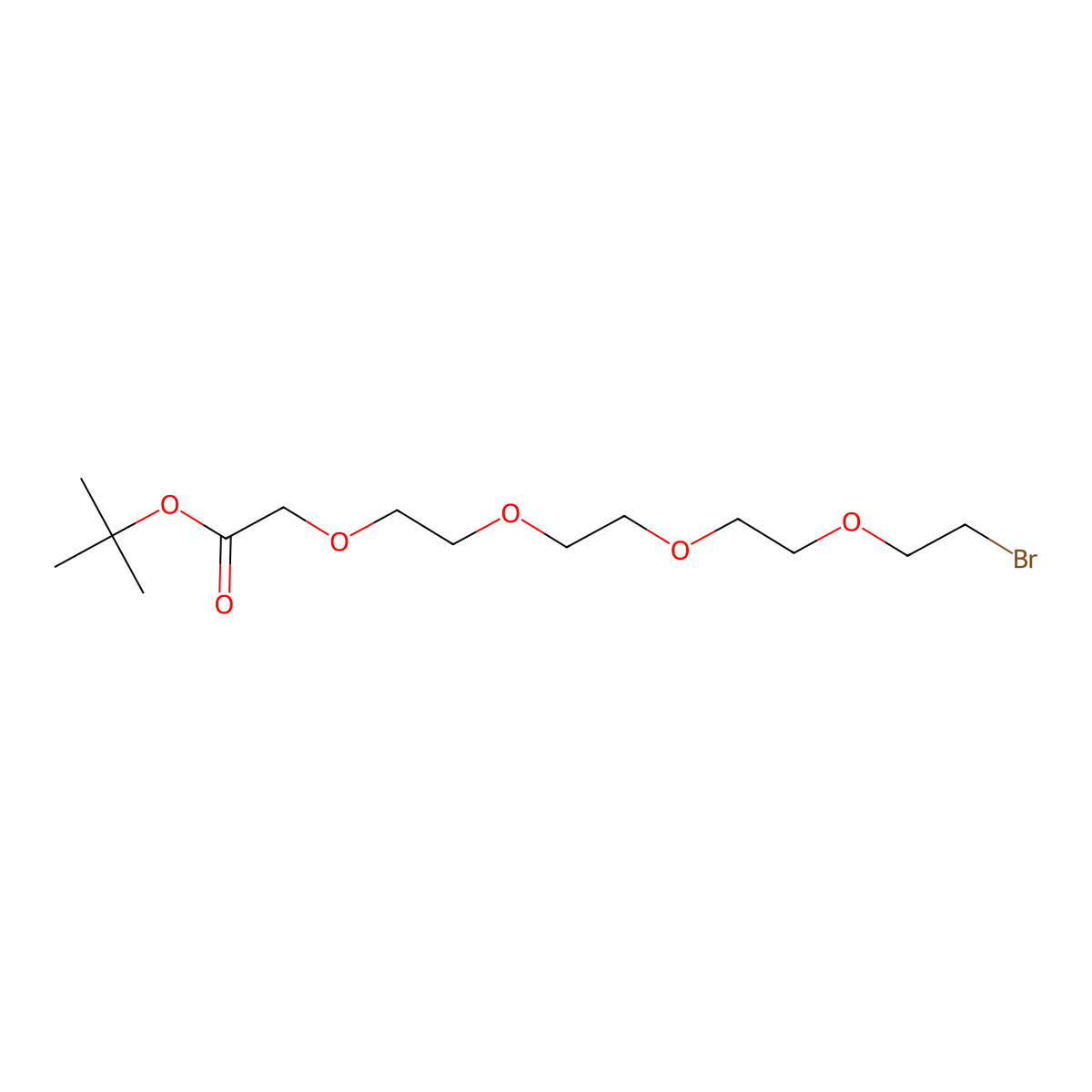 Bromo-PEG4-CH2CO2tBu molecular structure, CAS 1807505-29-8