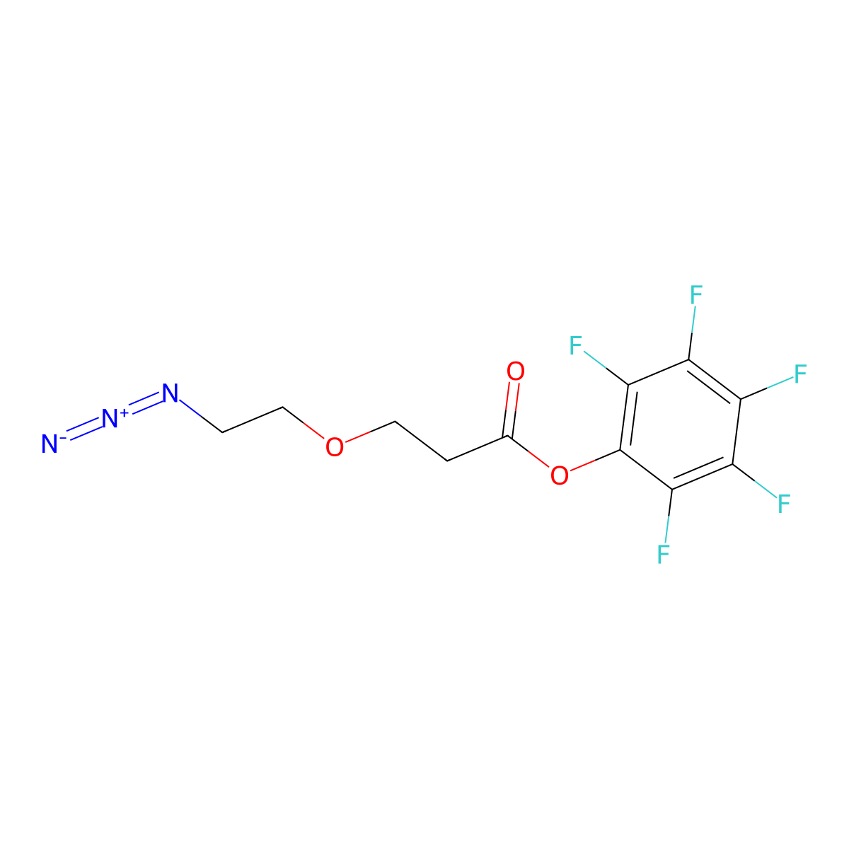 Azido-PEG1-PFP ester molecular structure, CAS 1807505-32-3