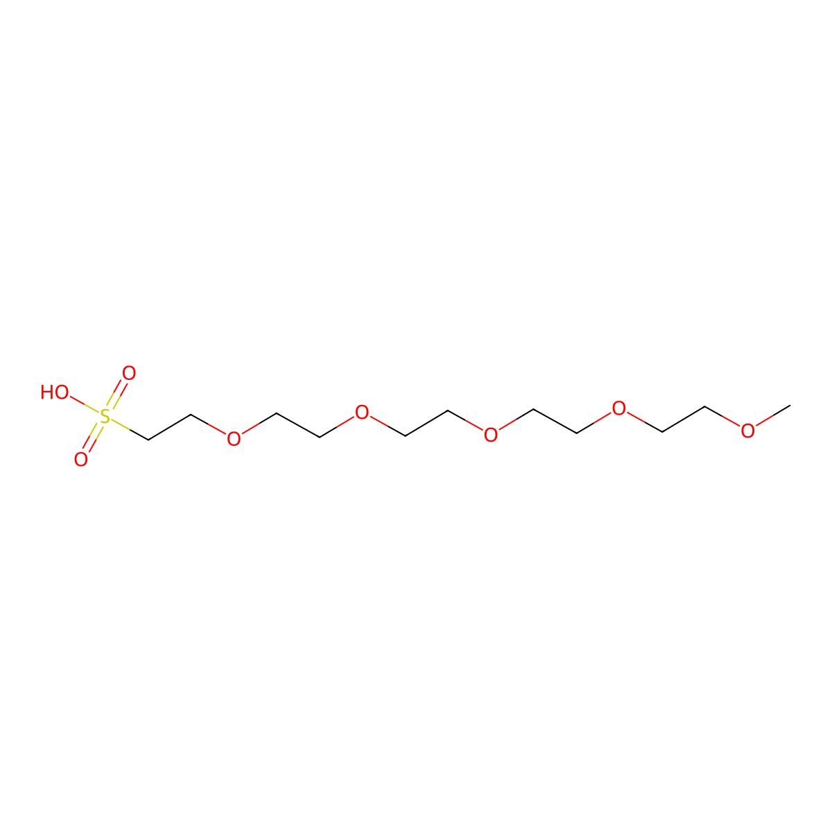 m-PEG5-sulfonic acid molecular structure, CAS 1807505-35-6