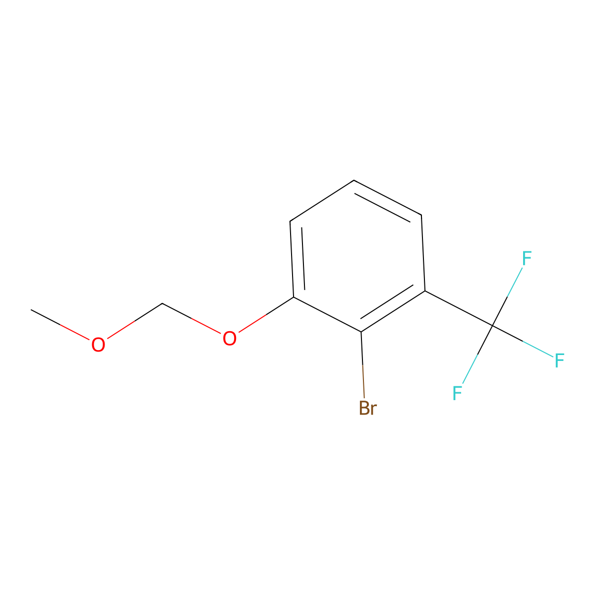 2-Bromo-1-(methoxymethoxy)-3-(trifluoromethyl)-benzene molecular structure, CAS 1807509-99-4