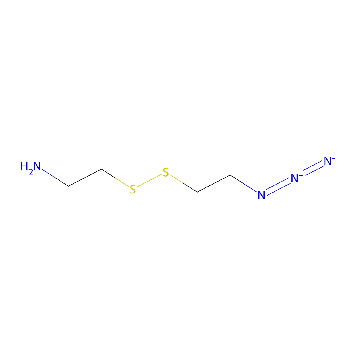 Azidoethyl-SS-ethylamine molecular structure, CAS 1807512-40-8