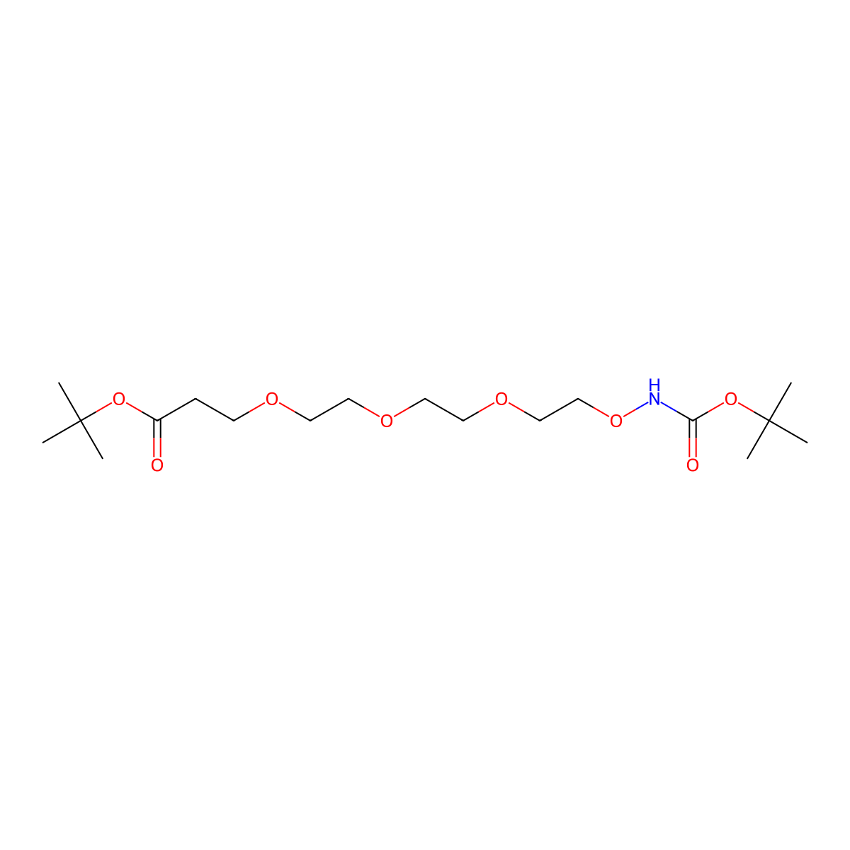 Boc-aminoxy-peg3-t-butyl ester molecular structure, CAS 1807512-44-2