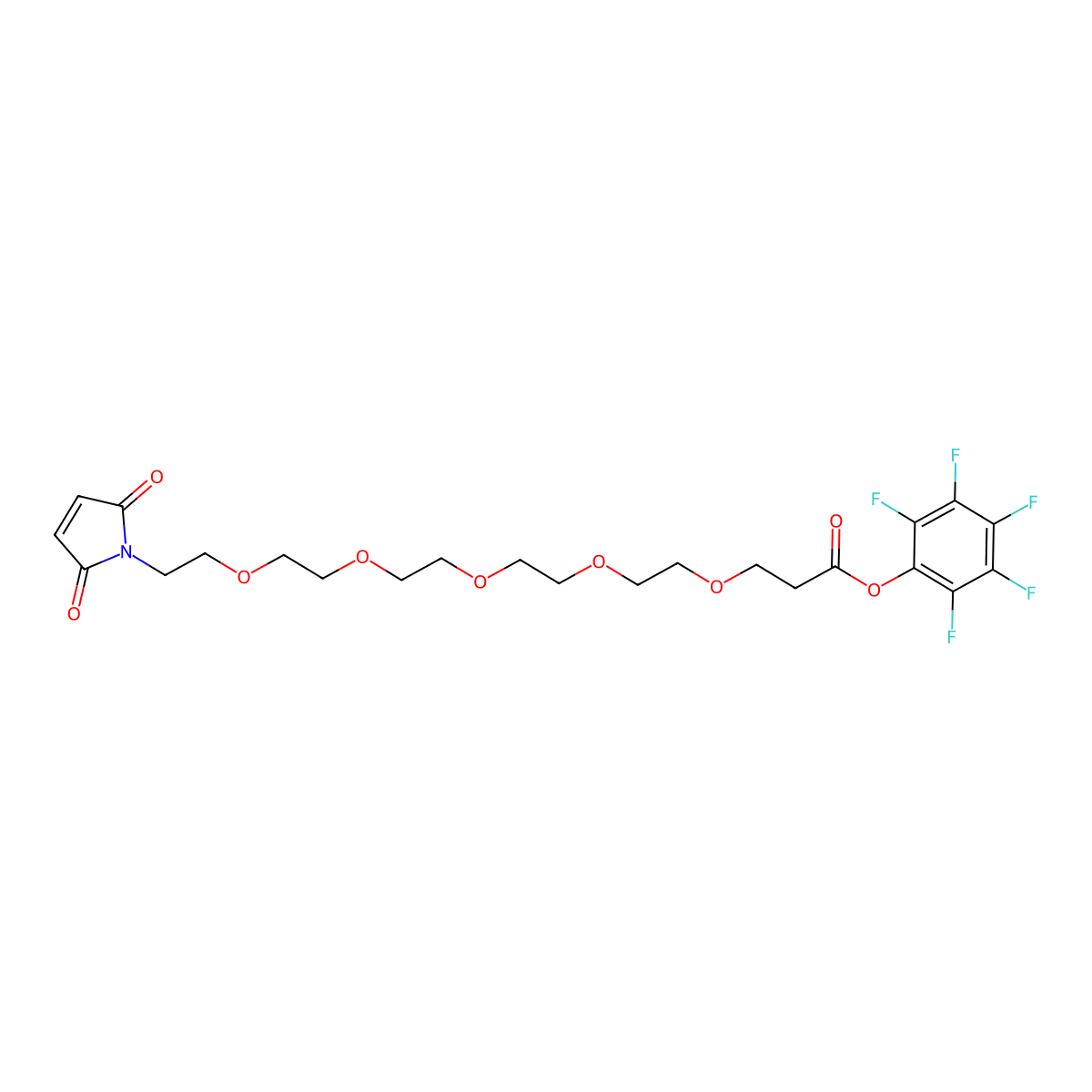 Mal-PEG5-PFP molecular structure, CAS 1807512-46-4