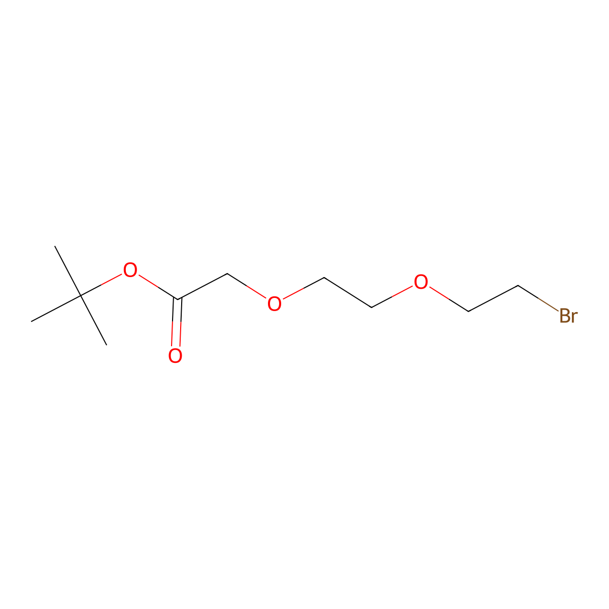 Bromo-PEG2-CH2CO2tBu molecular structure, CAS 1807518-63-3