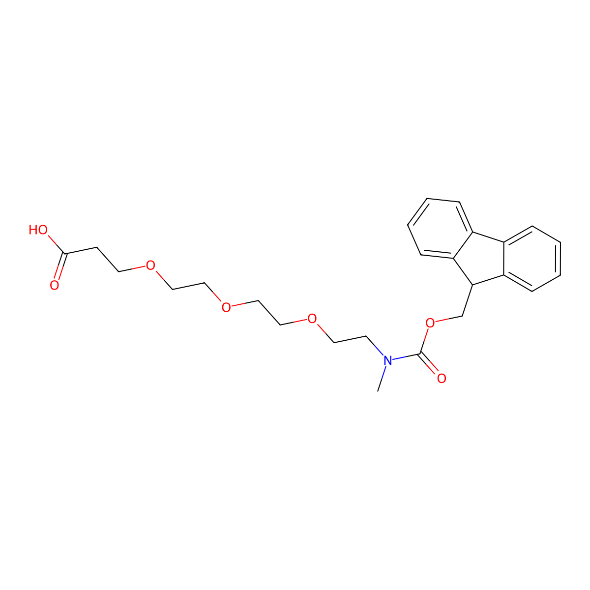Fmoc-N-methyl-PEG3-CH2CH2COOH molecular structure, CAS 1807518-77-9