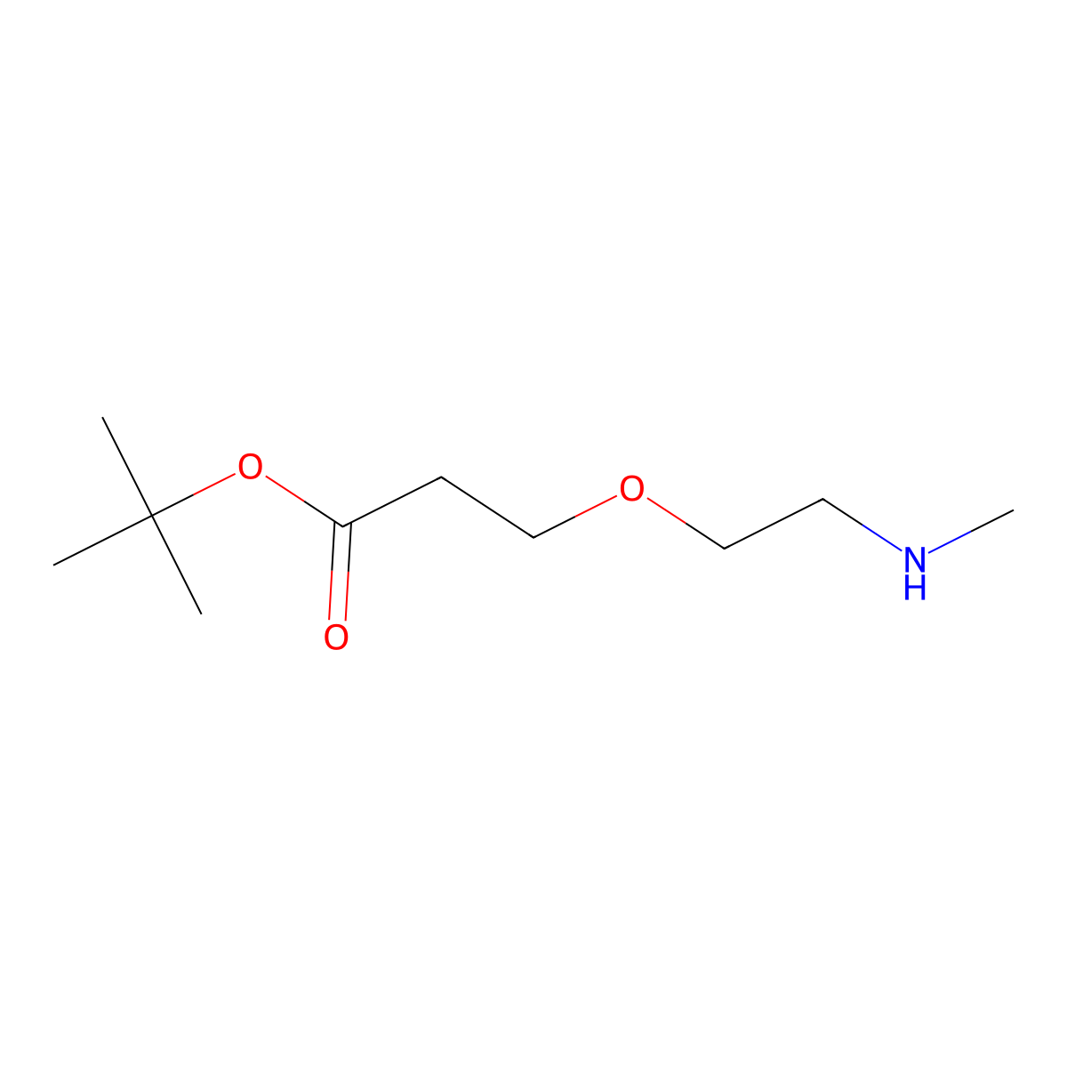 Methylamino-PEG1-t-butyl ester molecular structure, CAS 1807521-03-4