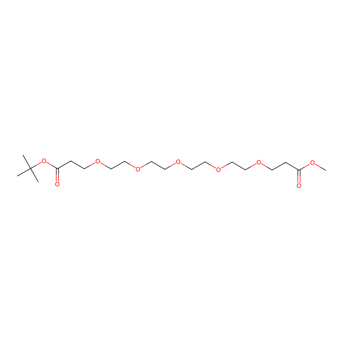 Boc-PEG5-methyl ester molecular structure, CAS 1807530-04-6