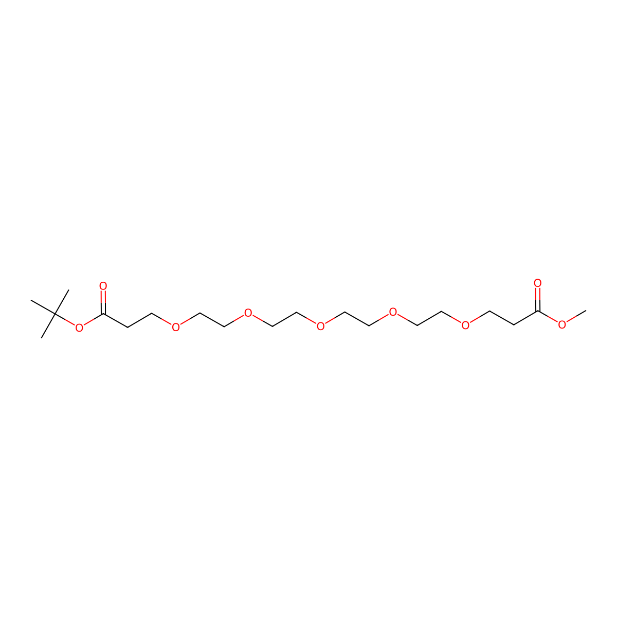 Boc-PEG5-methyl ester molecular structure, CAS 1807530-04-6