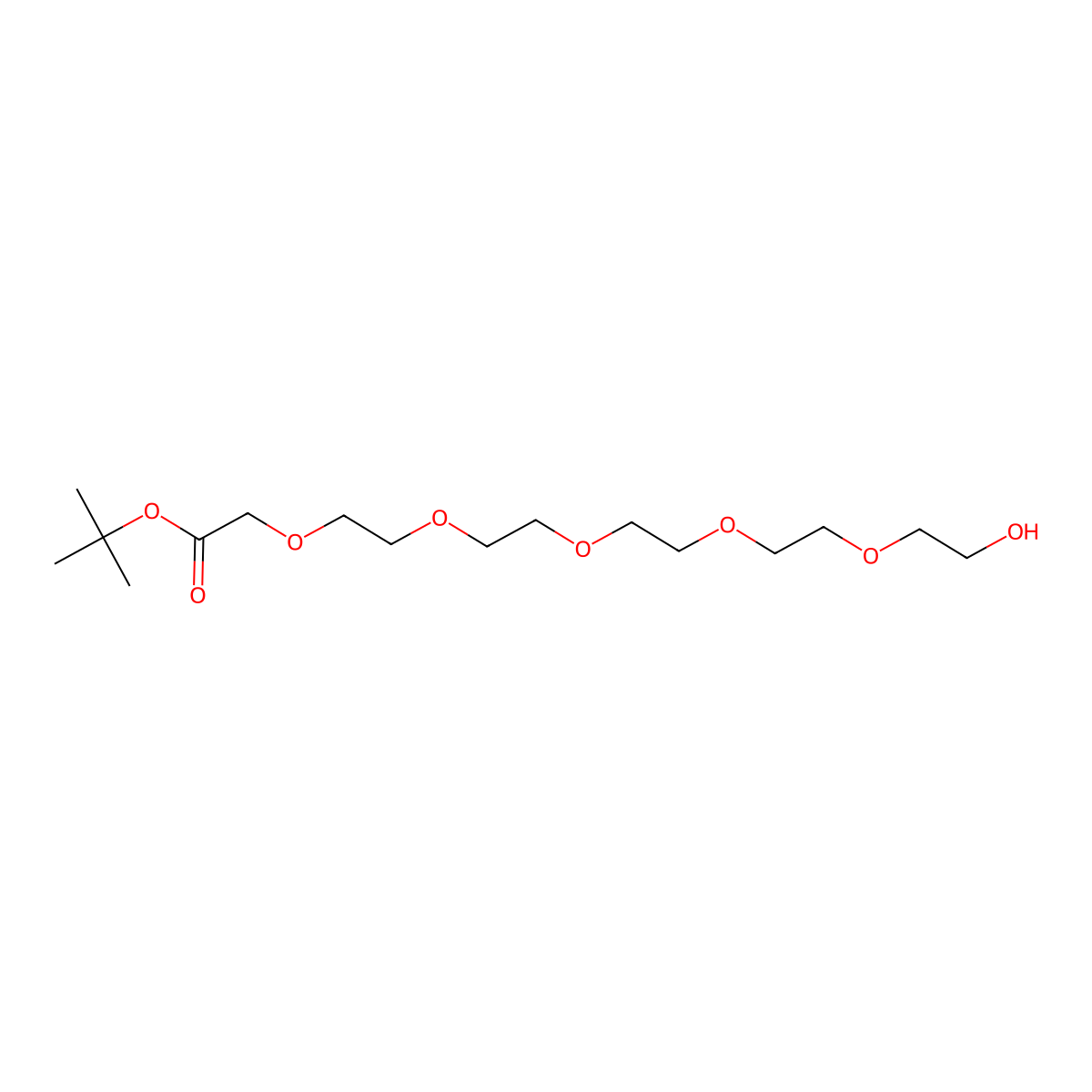Hydroxy-PEG5-t-butyl acetate molecular structure, CAS 1807530-05-7