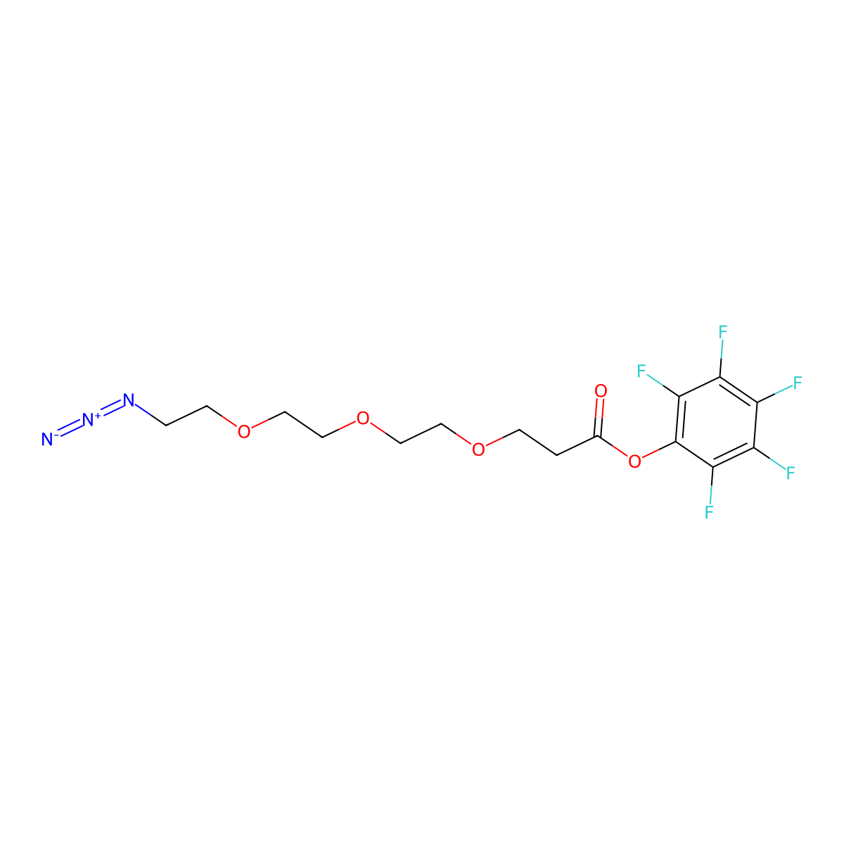Azido-PEG3-PFP ester molecular structure, CAS 1807530-07-9