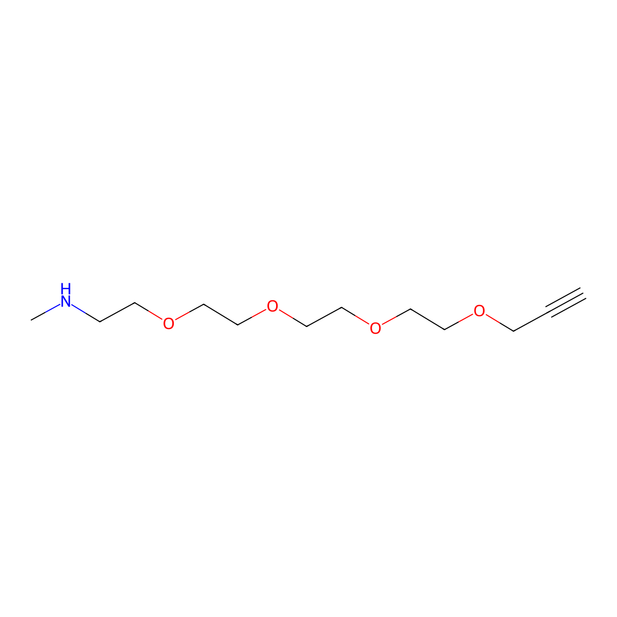 Propargyl-PEG4-methylamine molecular structure, CAS 1807530-11-5