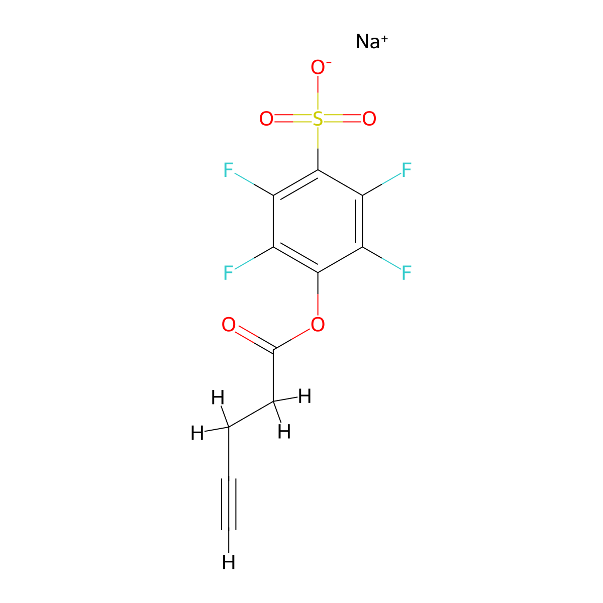 Pentynoic acid STP ester molecular structure, CAS 1807530-14-8