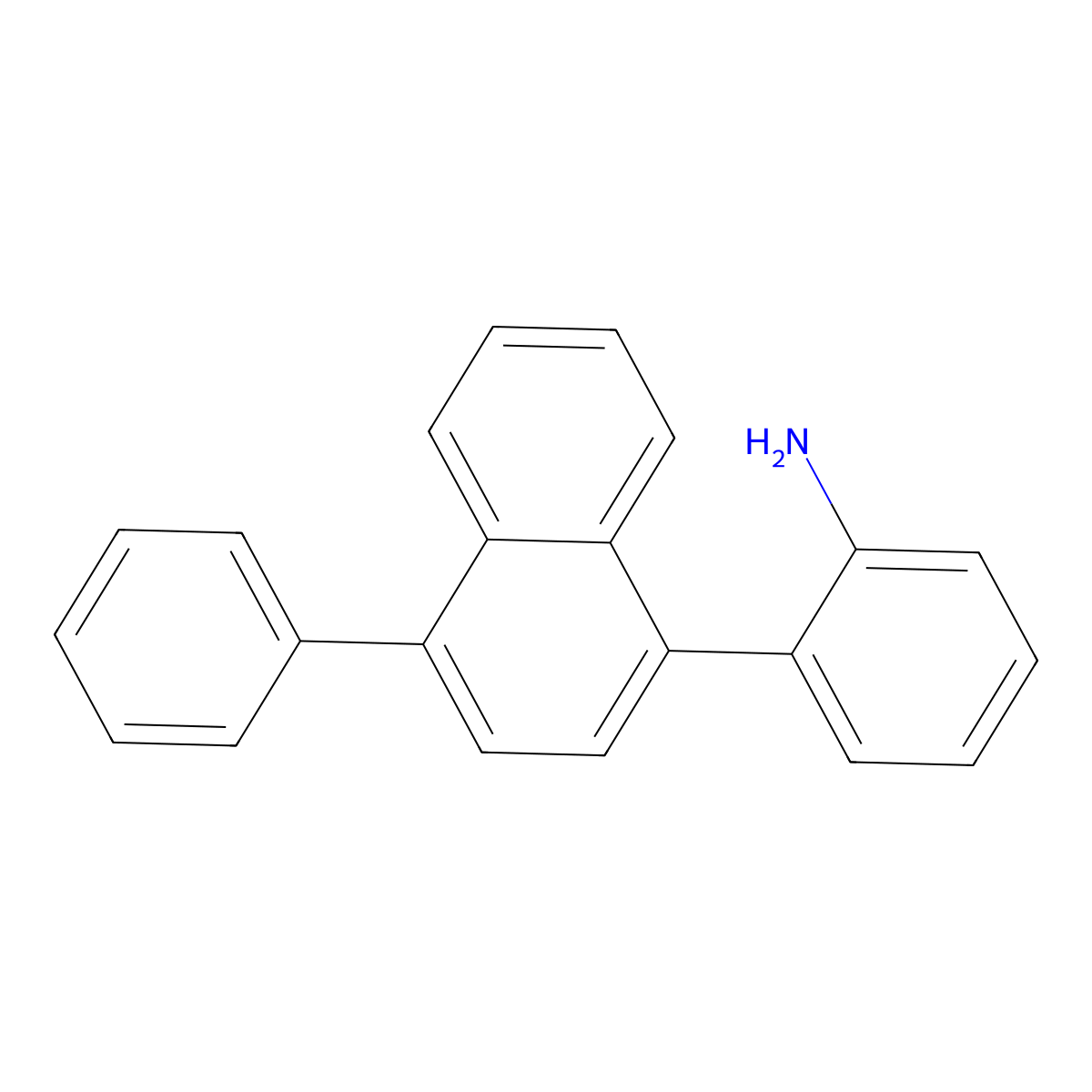2-(4-Phenylnaphthalen-1-yl)aniline molecular structure, CAS 1807533-91-0