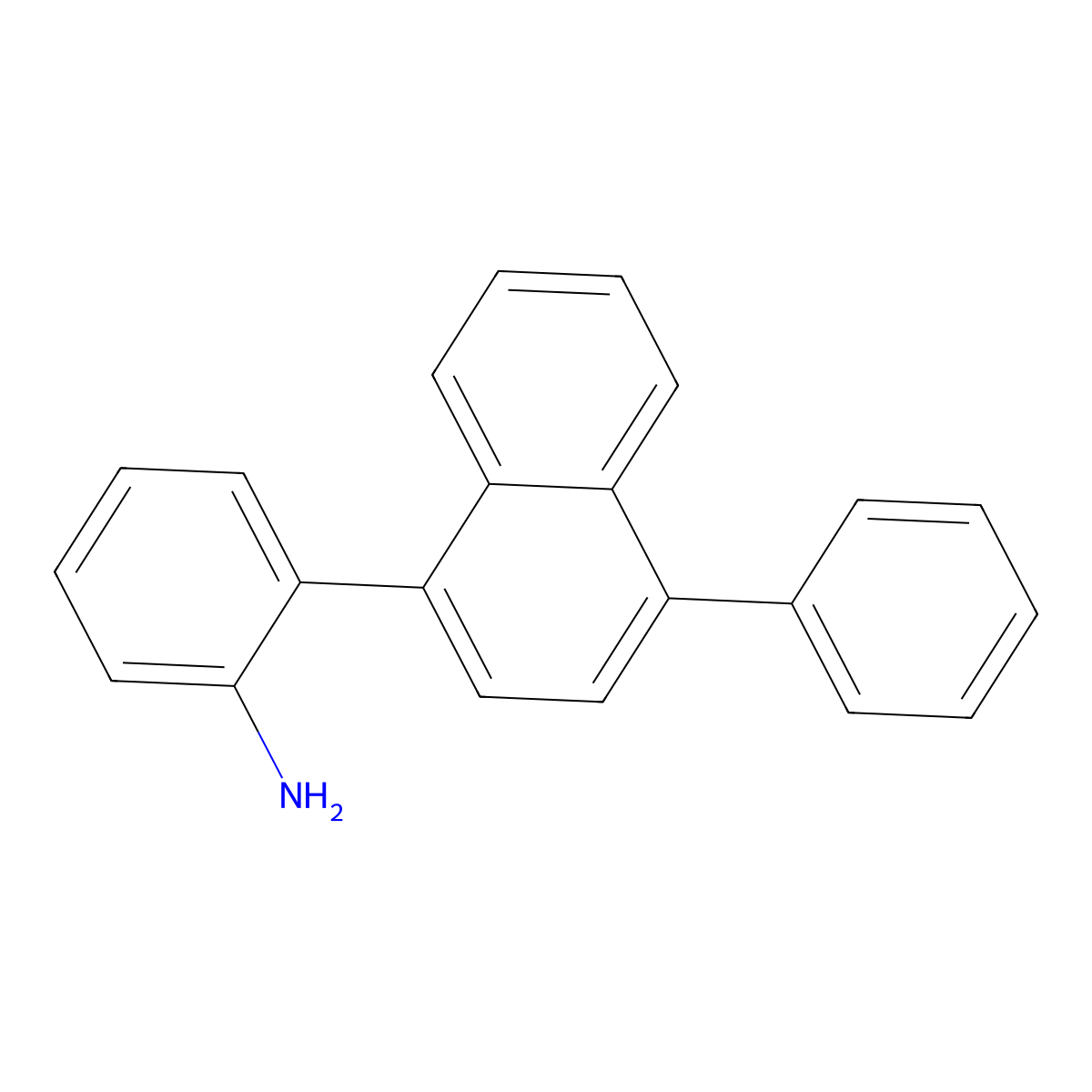 2-(4-Phenylnaphthalen-1-yl)aniline molecular structure, CAS 1807533-91-0