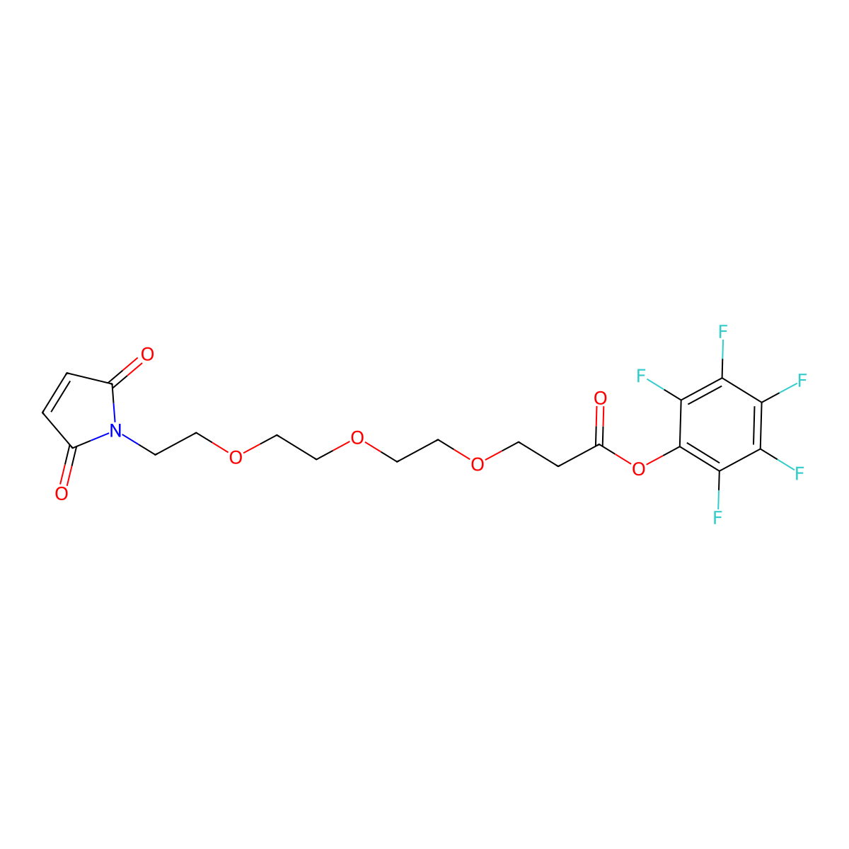 Mal-PEG3-PFP molecular structure, CAS 1807534-78-6