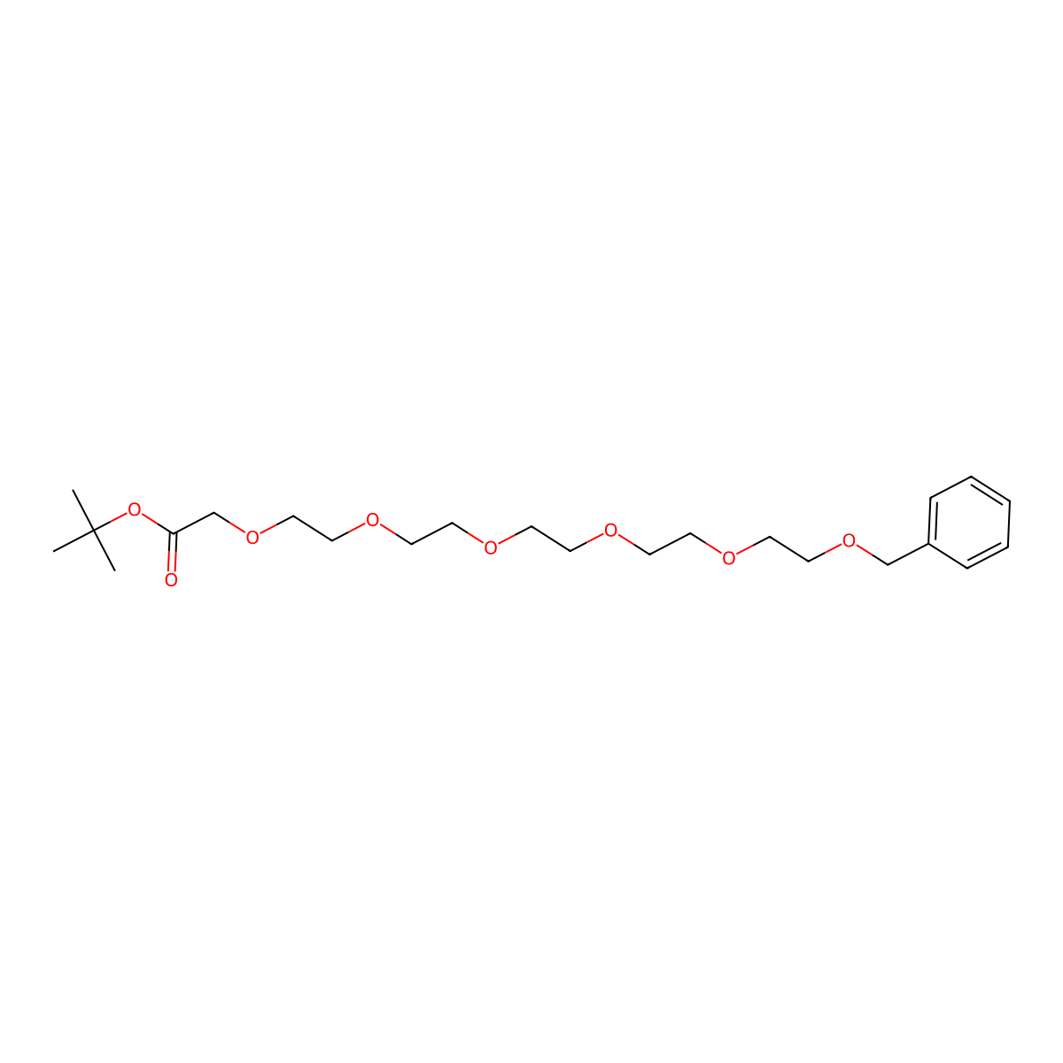 Benzyl-PEG6-CH2CO2tBu molecular structure, CAS 1807537-31-0
