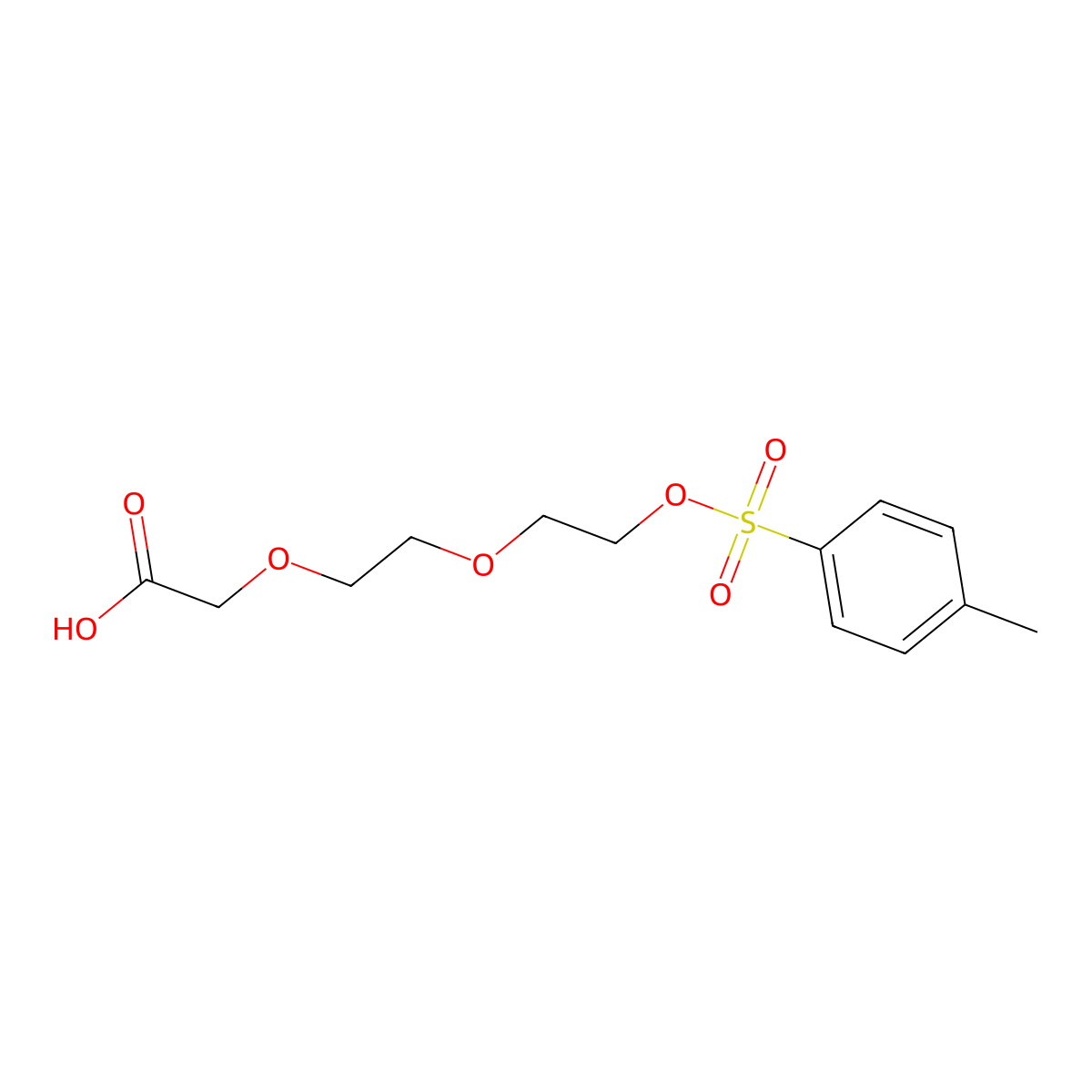Tos-PEG3-CH2CO2H molecular structure, CAS 1807537-35-4