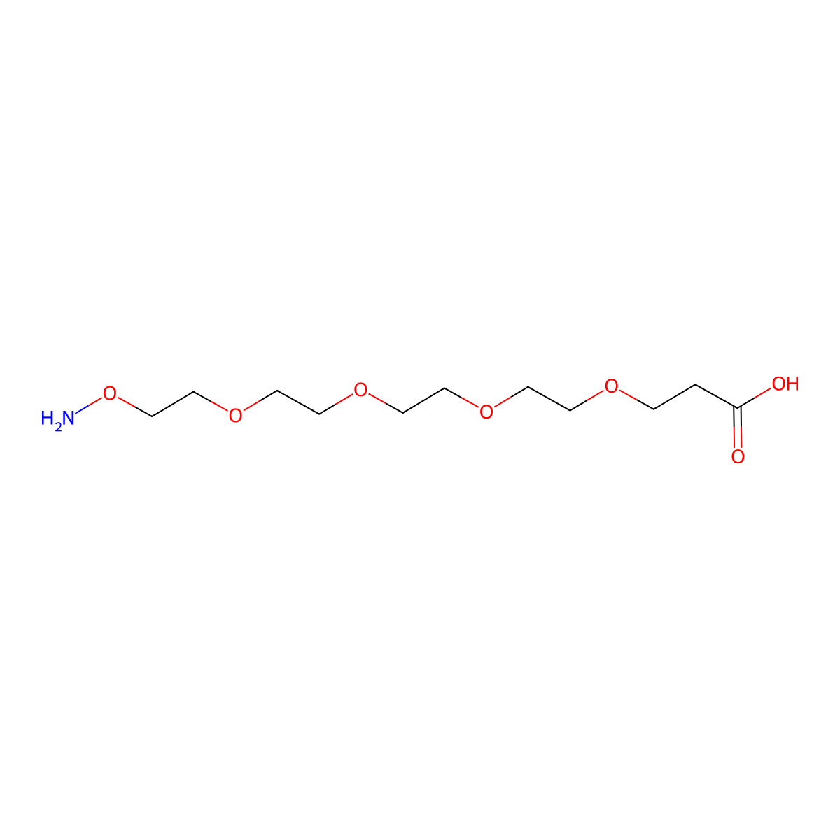 Aminooxy-PEG4-acid molecular structure, CAS 1807537-38-7