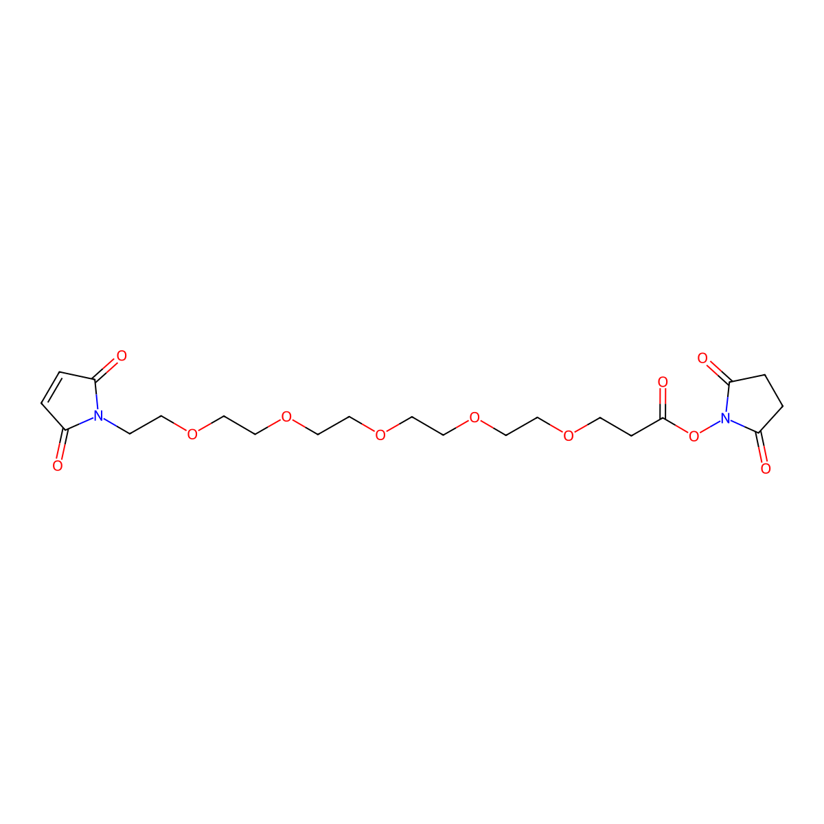 Mal-PEG5-NHS ester molecular structure, CAS 1807537-42-3