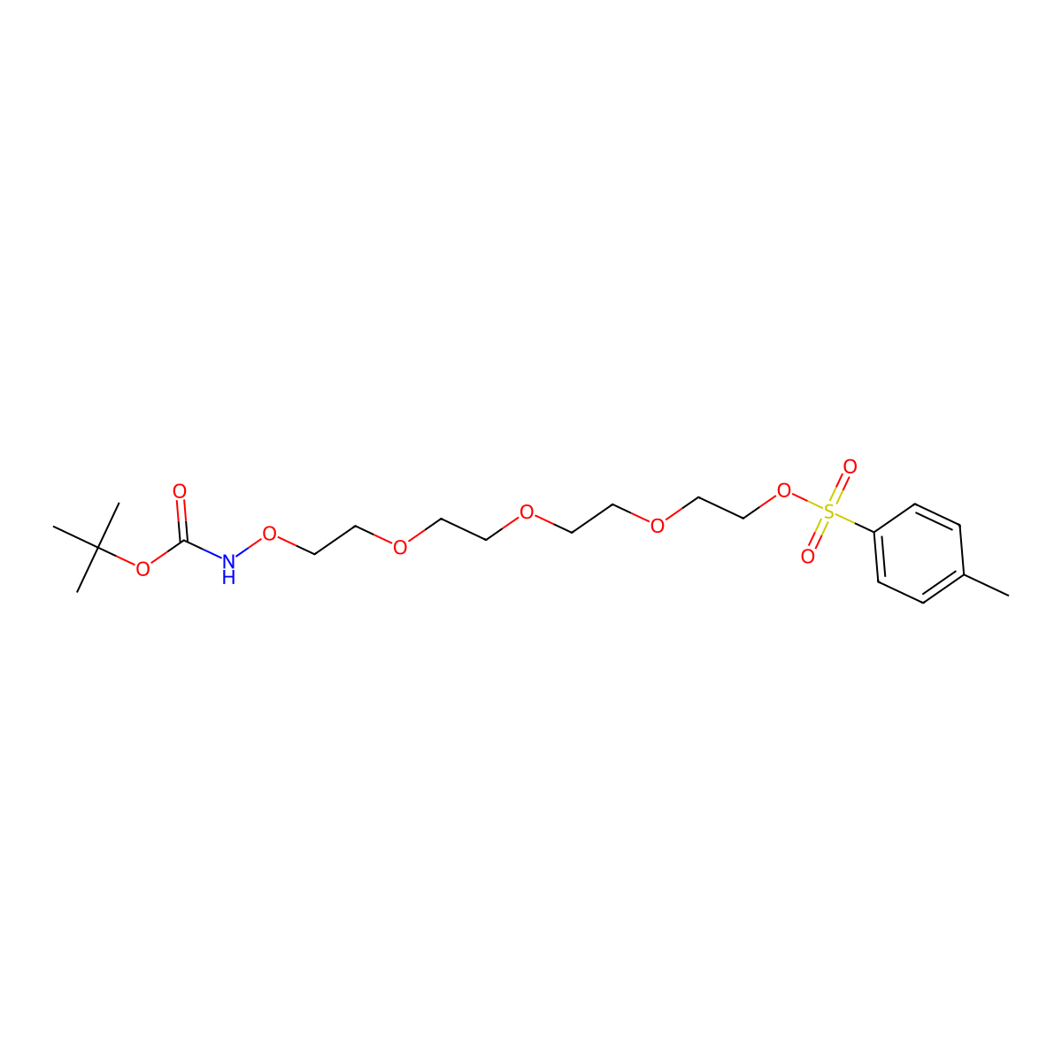 Boc-Aminooxy-PEG4-Tos molecular structure, CAS 1807539-01-0