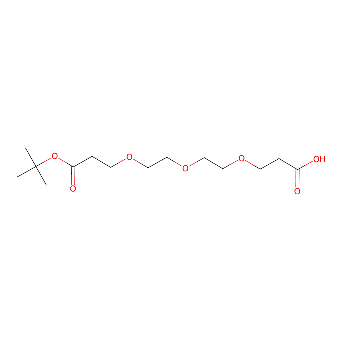 Acid-PEG3-t-butyl ester molecular structure, CAS 1807539-06-5