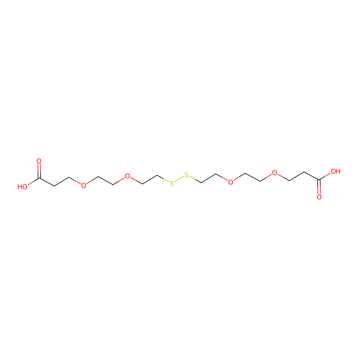 Acid-PEG2-SS-PEG2-Acid molecular structure, CAS 1807539-10-1