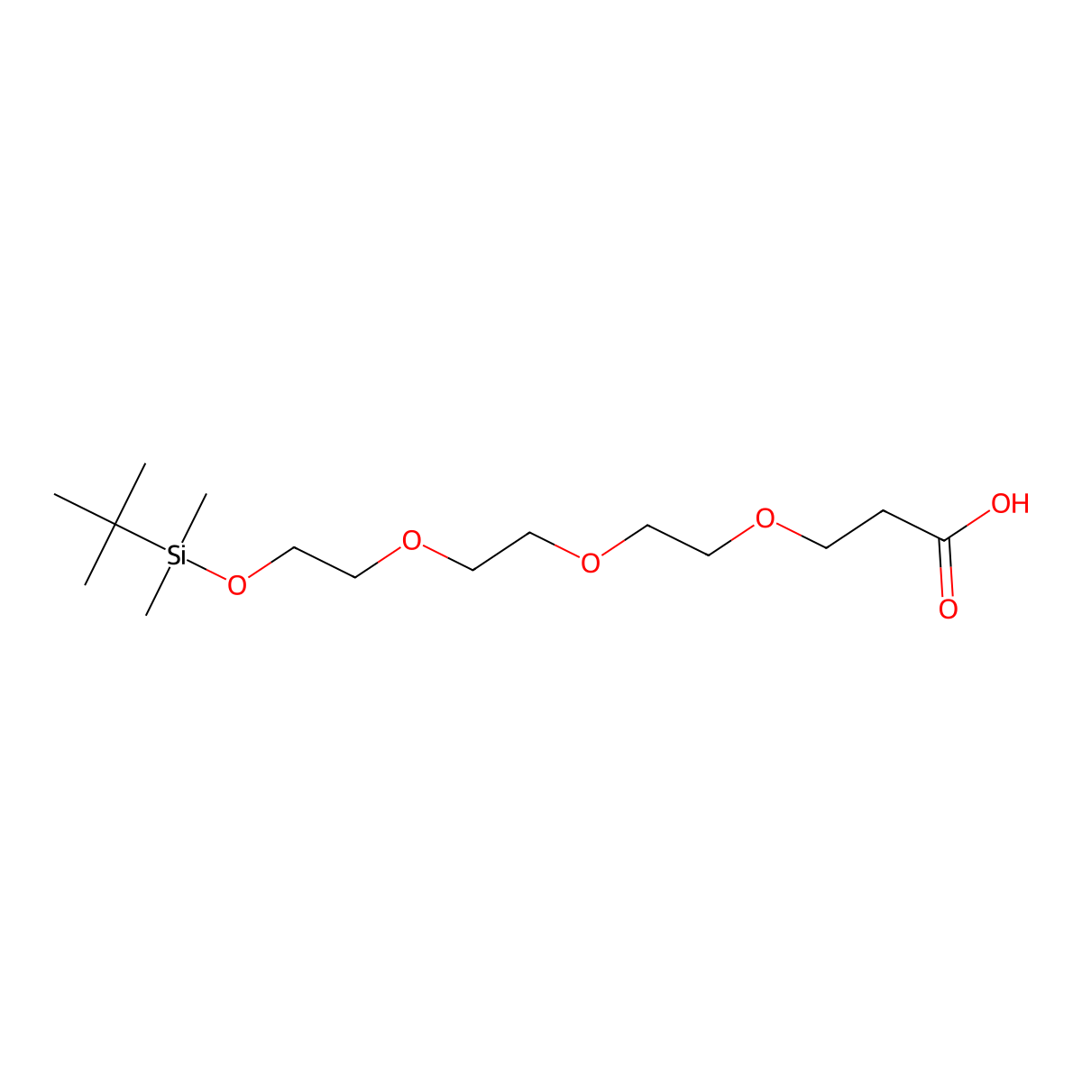 TBDMS-PEG4-Acid molecular structure, CAS 1807540-77-7