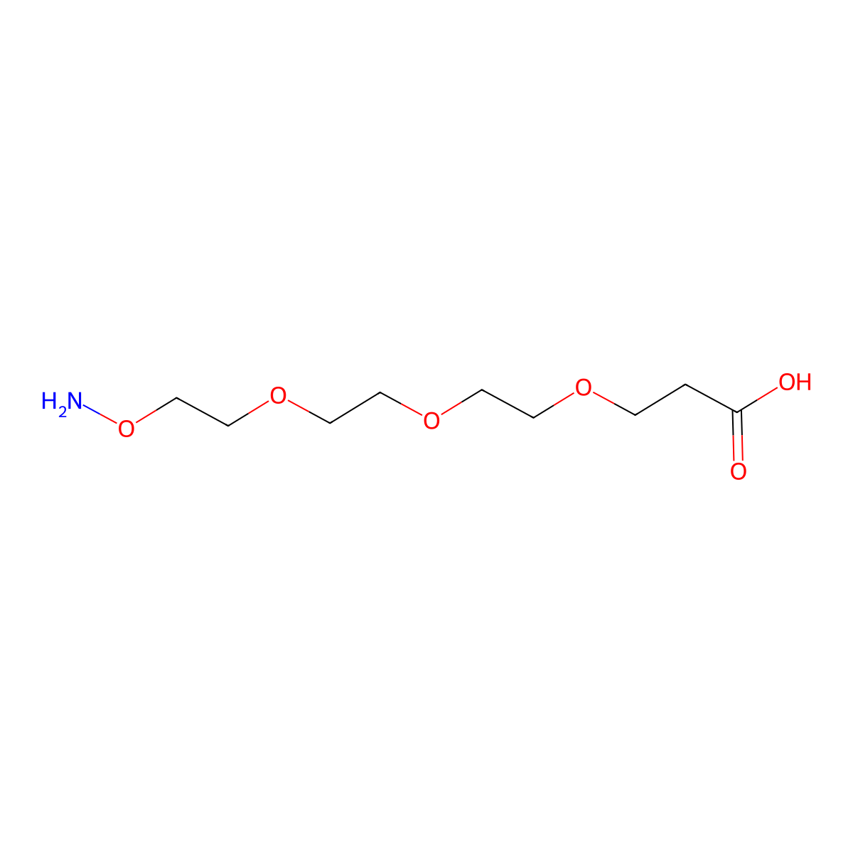Aminooxy-PEG3-acid molecular structure, CAS 1807540-79-9