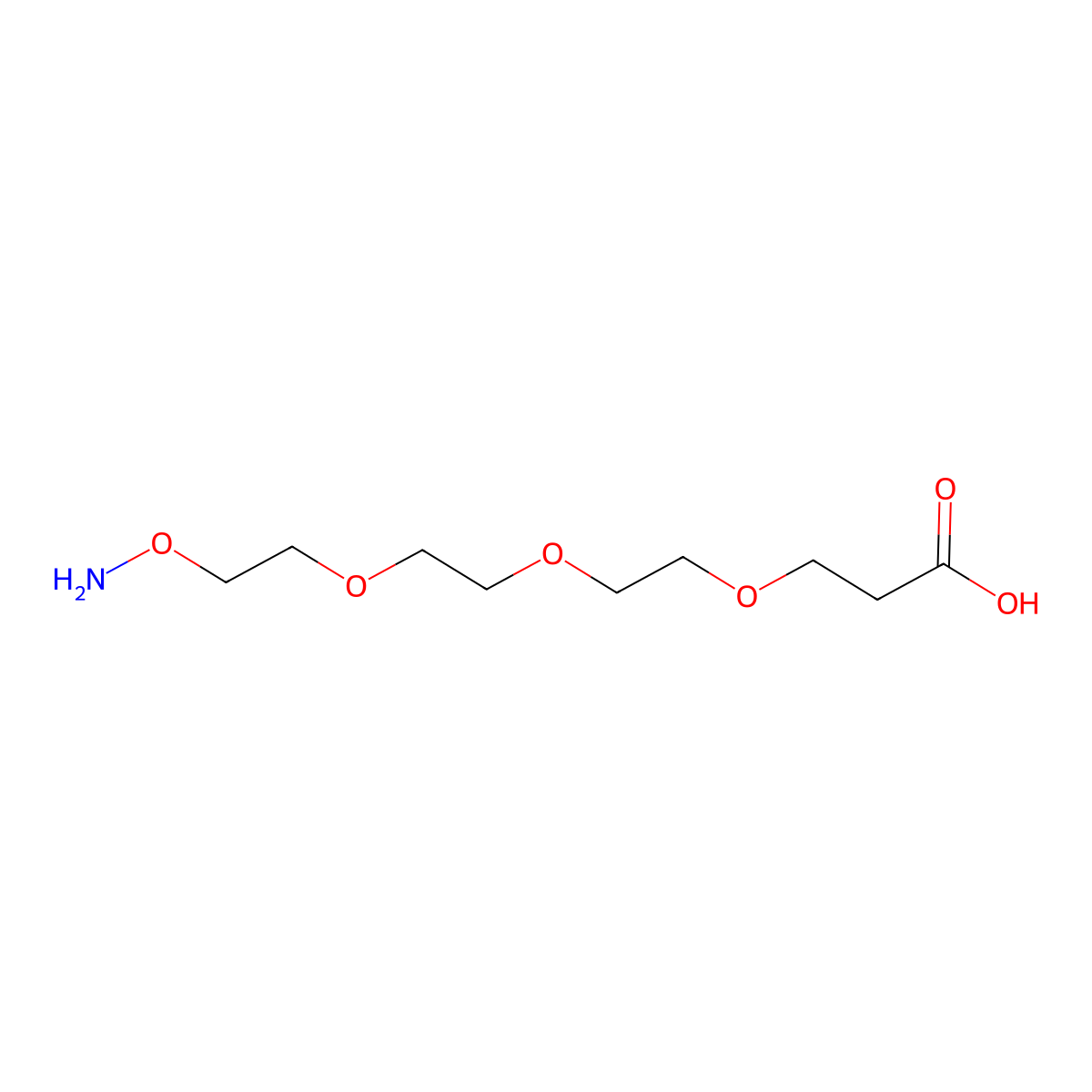 Aminooxy-PEG3-acid molecular structure, CAS 1807540-79-9