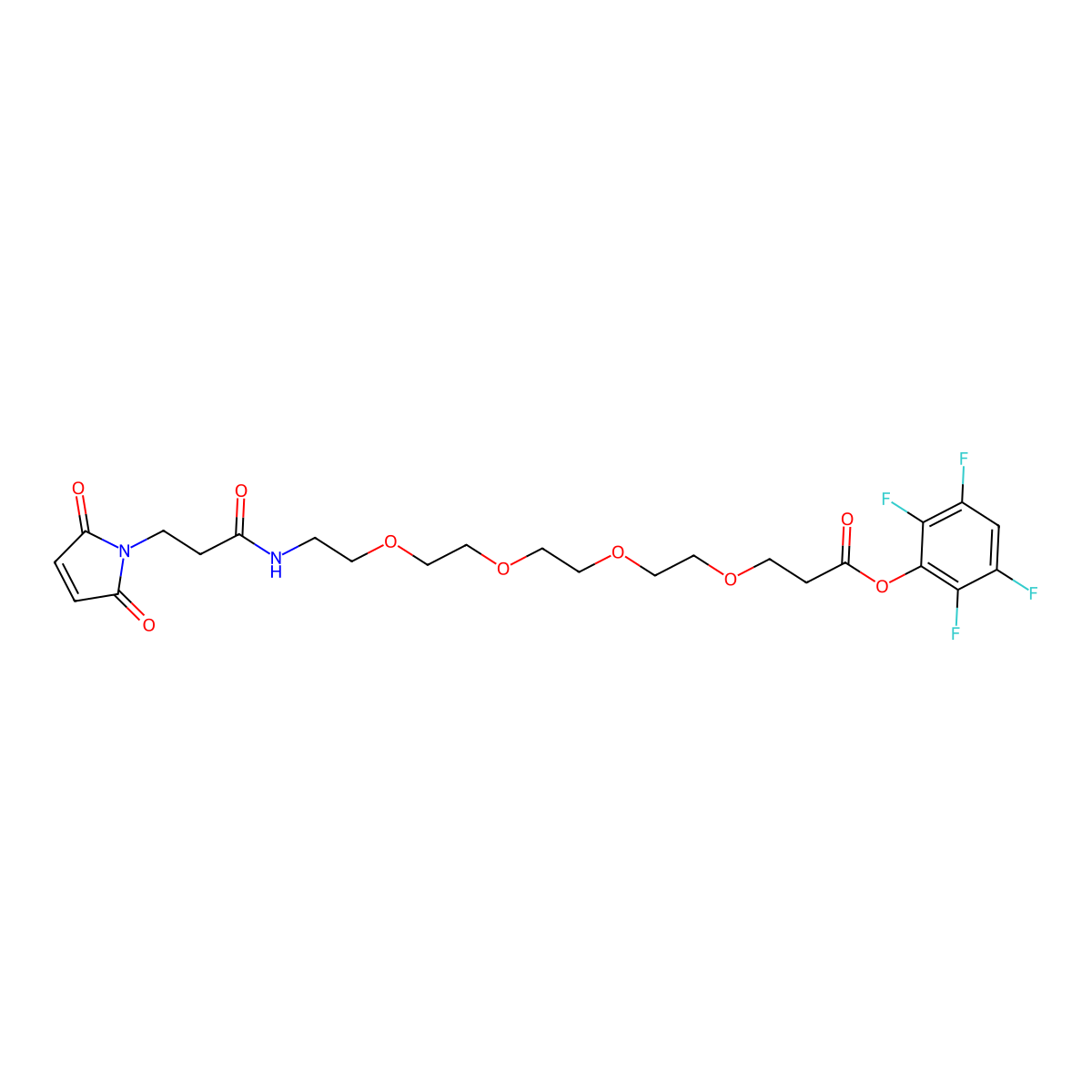 Mal-amido-PEG4-TFP ester molecular structure, CAS 1807540-84-6