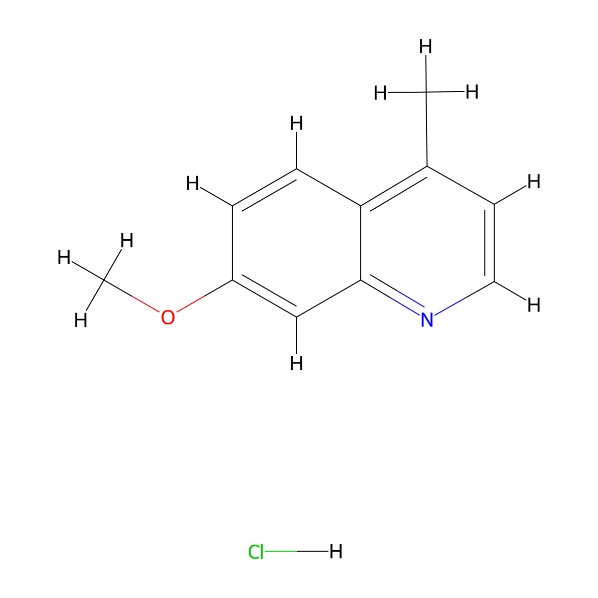 7-Methoxy-4-methylquinoline hydrochloride molecular structure, CAS 1807542-80-8