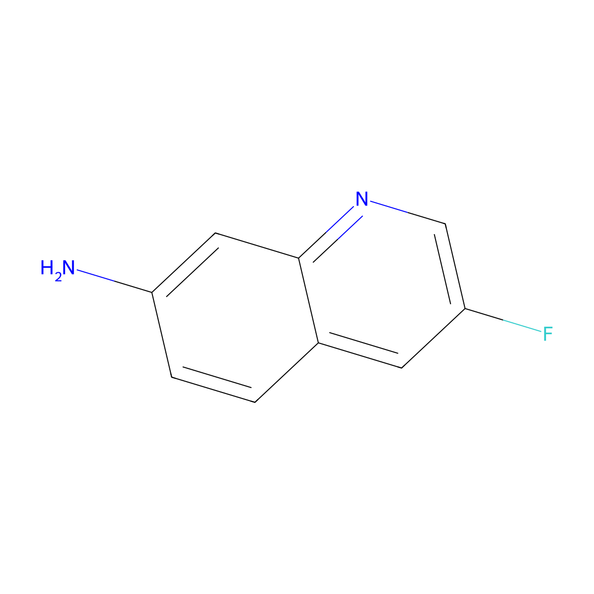 3-Fluoroquinolin-7-amine molecular structure, CAS 1807542-82-0