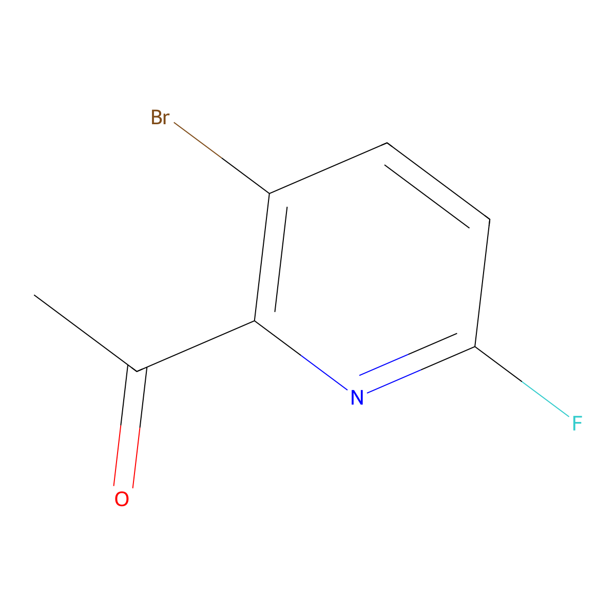 1-(3-Bromo-6-fluoropyridin-2-yl)ethanone molecular structure, CAS 1807542-88-6