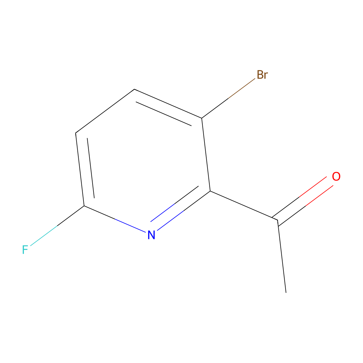 1-(3-Bromo-6-fluoropyridin-2-yl)ethanone molecular structure, CAS 1807542-88-6