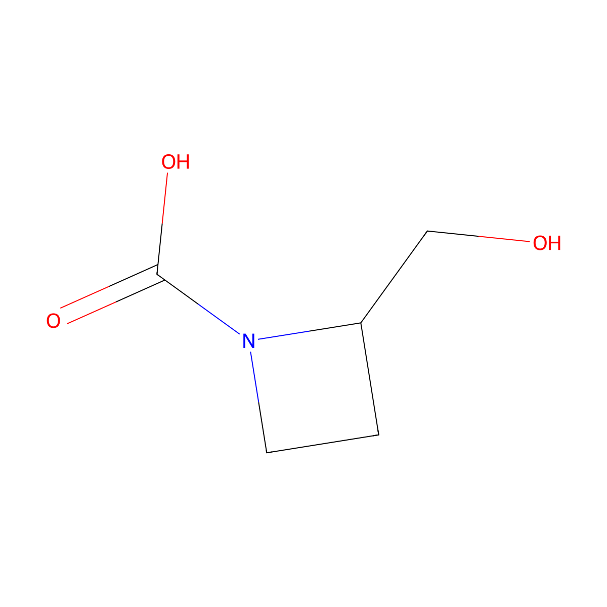 2-(Hydroxymethyl)azetidine-1-carboxylic acid molecular structure, CAS 1807542-91-1